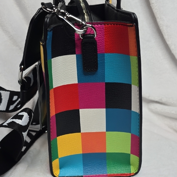 Karl Lagerfeld Multicolor Checkered Handbag Or Crossbody - Picture 4 of 5